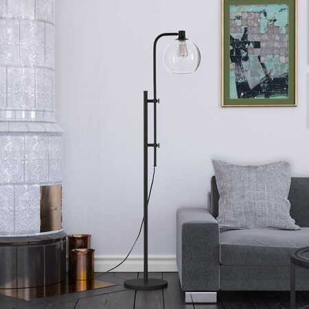 HENN & HART Antho Height-Adjustable Blackened Bronze Floor Lamp FL0117